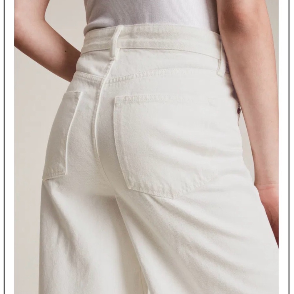 AllSaints Jeans women’s 100% cotton non stretchy Jayce White Denim size 28 - Picture 3 of 13